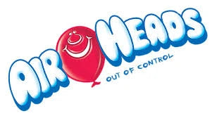 Logo officiel de la marque de bonbons Airheads, spécialiste américain des barres sucrées fruitées, présent en épicerie américaine et magasin de bonbon.