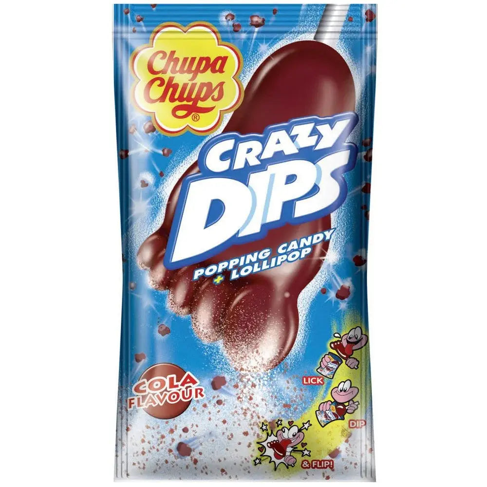Chupa Chups Popping Candy & Lollipop Cola - Bonbons pétillants et sucette cola, explosion de saveurs sucrées et pétillantes, idéale pour une expérience gourmande et ludique, dispo sur Bonbiz, la référence des bonbons pétillants et lollipops originaux.