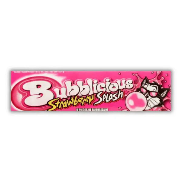 ubblicious Strawberry Splash – Chewing-gum américain goût fraise ultra fruité et super gonflable.