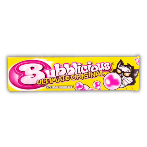 Bubblicious Ultimate Original – Chewing-gum américain au goût classique, texture extra moelleuse.