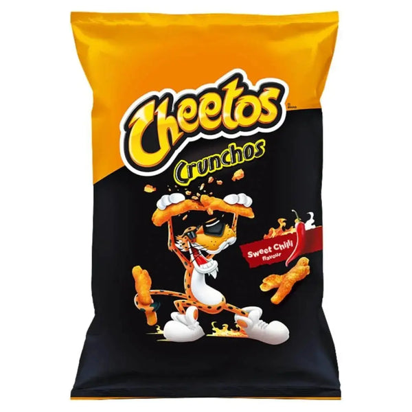Cheetos Crunchos Sweet & Chili Big – Snack croustillant sucré et pimenté, saveur asiatique relevée.