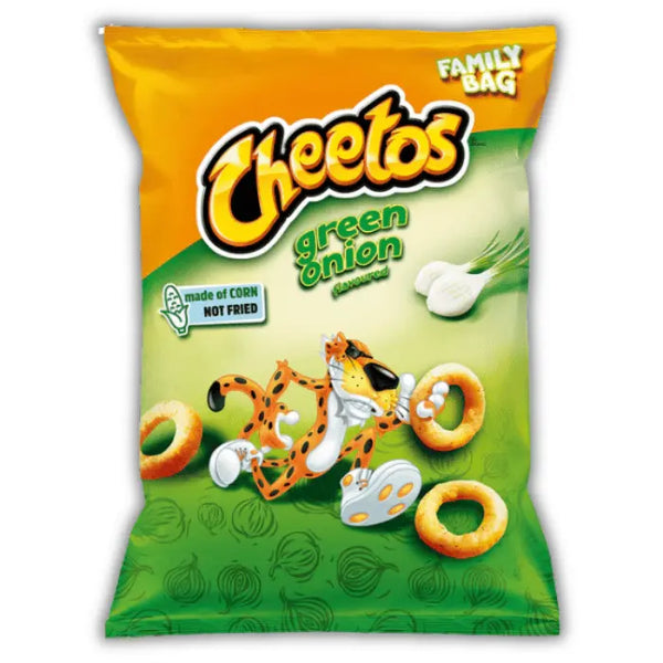 Cheetos Green Onion Big – Snack croustillant goût oignon vert, intense, salé et 100 % gourmand.