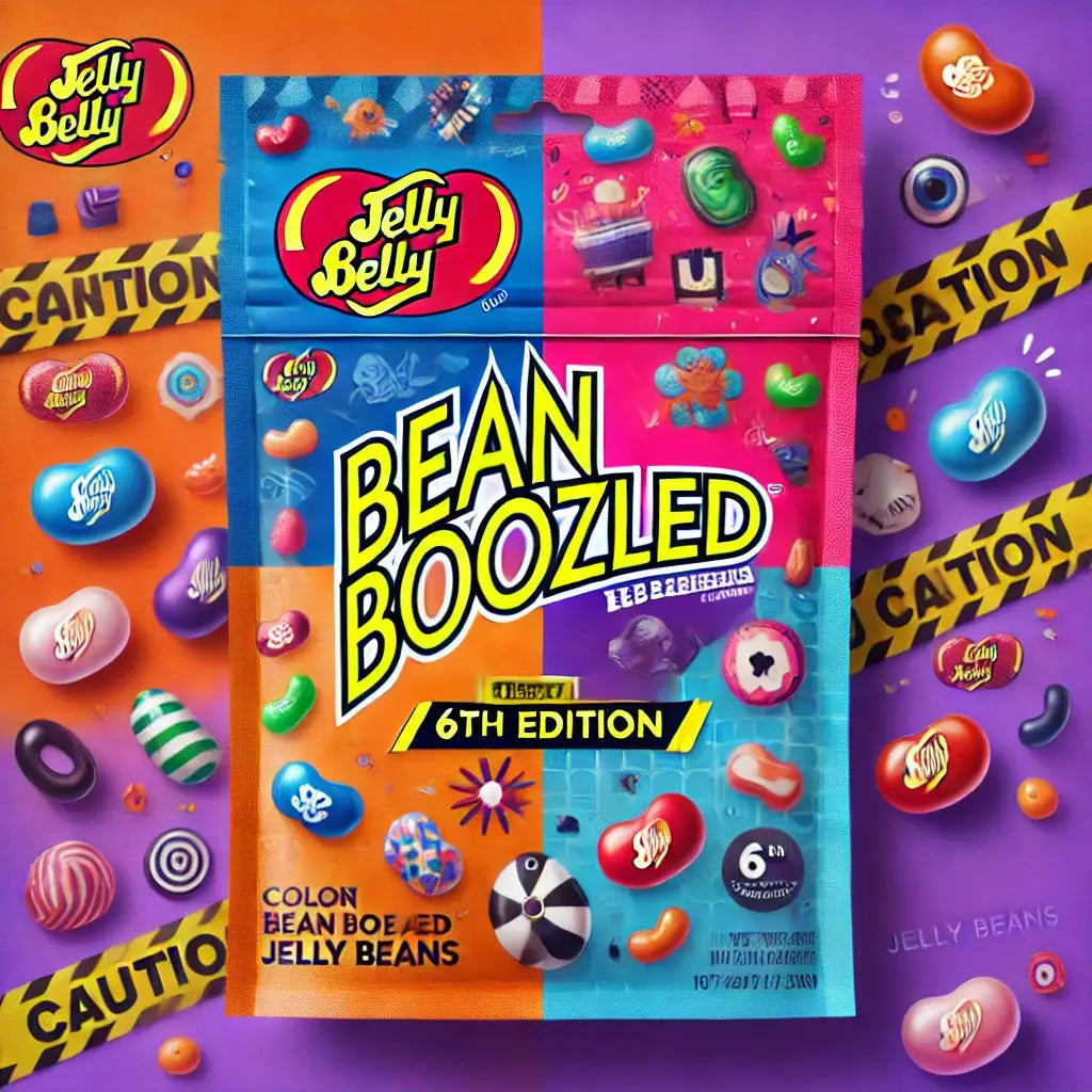 Jelly Belly Beans Bean Boozled Sachet - Bonbons gélifiés dans un sachet avec des saveurs surprises, un mélange de goûts délicieux et déstabilisants pour un défi gustatif amusant, dispo sur Bonbiz, la référence des bonbons gélifiés audacieux et fun.