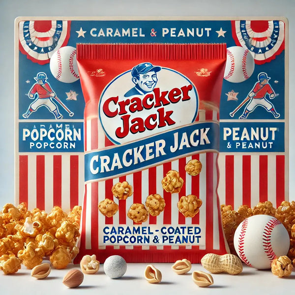 Cracker Jack Original - Snack sucré et salé avec pop-corn et cacahuètes enrobés de caramel, saveur gourmande et croquante pour une pause originale et réconfortante, dispo sur Bonbiz, la référence des snacks classiques américains.