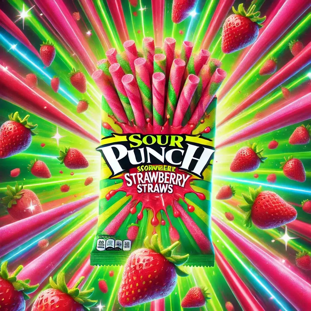 Sour Punch Straws Strawberry Sour Punch