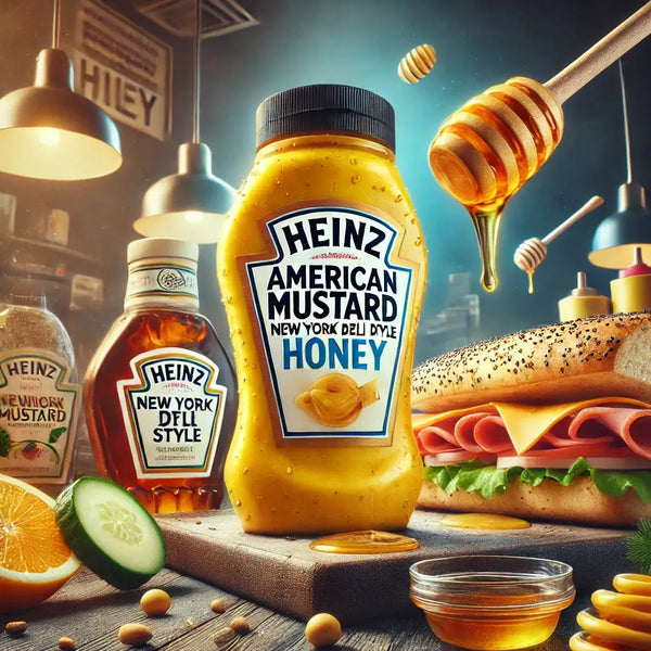 Heinz Sauce Honey Mustard - Sauce onctueuse au miel et à la moutarde, équilibre parfait entre douceur et piquant, idéale pour accompagner vos viandes, salades ou sandwiches, dispo sur Bonbiz, la référence des sauces américaines savoureuses.