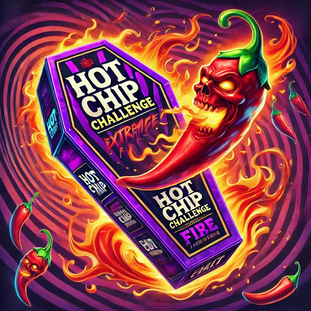 Hot Chip Challenge Nouvelle Version - Chips ultra épicées, défi piquant avec une saveur intense et audacieuse, parfait pour les amateurs de sensations fortes, dispo sur Bonbiz, la référence des snacks épicés et audacieux pour les aventuriers du goût.