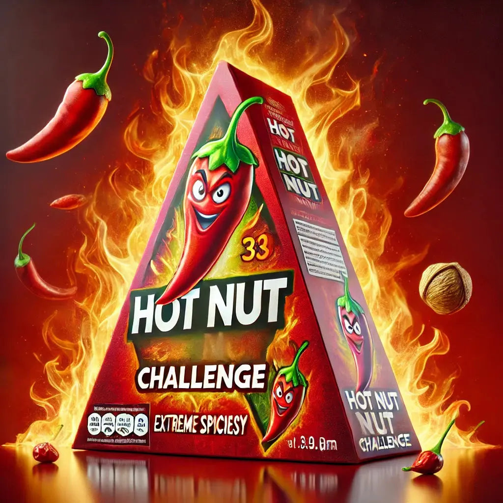 Hot Chip Hot Nut Challenge - Challenge de noix épicées et croquantes, saveur intense et piquante, idéal pour les amateurs de défis gustatifs extrêmes, dispo sur Bonbiz, la référence des snacks audacieux et épicés pour les aventuriers du goût.