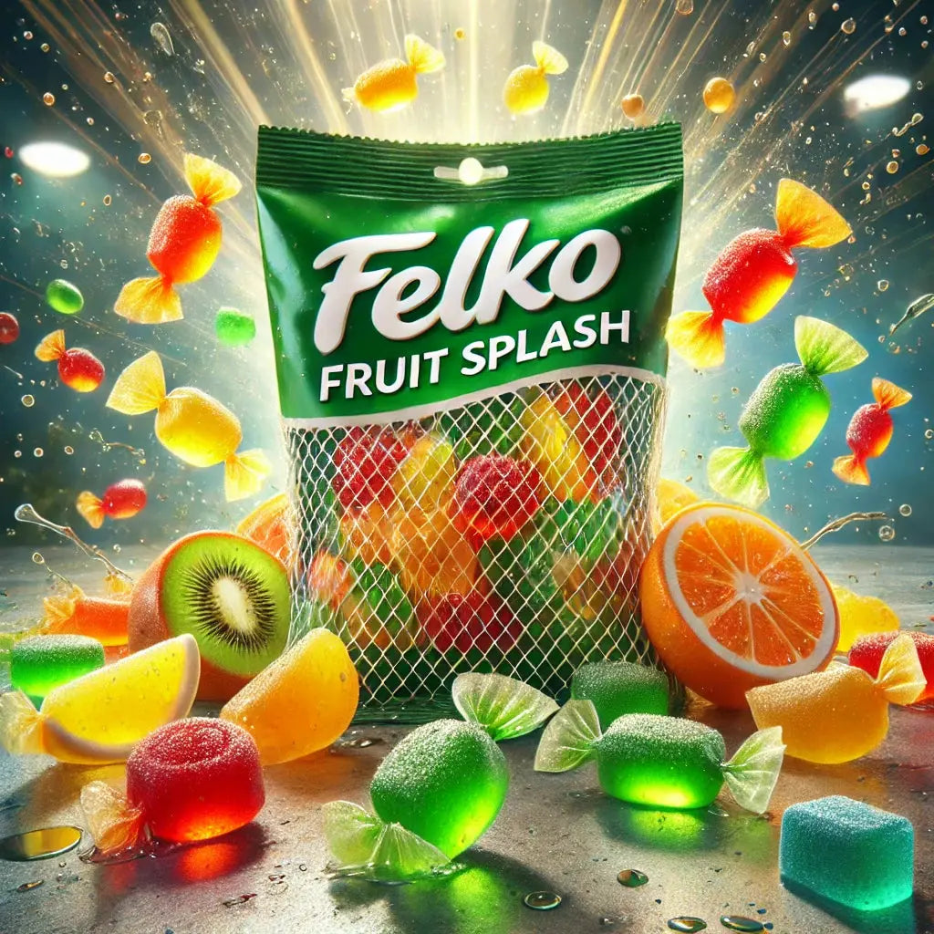 Savourez le Felko Fruit Splash, un bonbon liquide aux saveurs fruitées intenses pour une explosion de goût. Disponible sur Bonbiz, votre épicerie américaine en ligne.