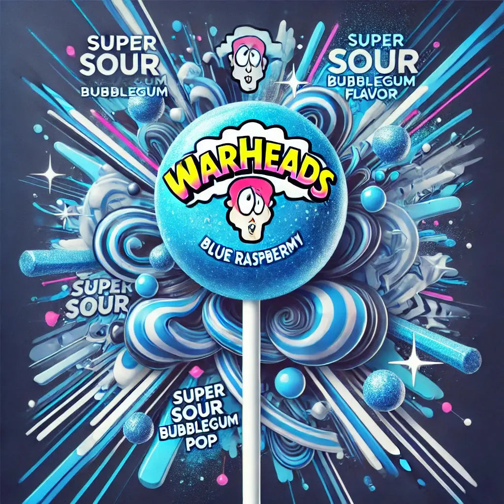 Warheads Bubblegum Pop Blue Raspberry Warheads