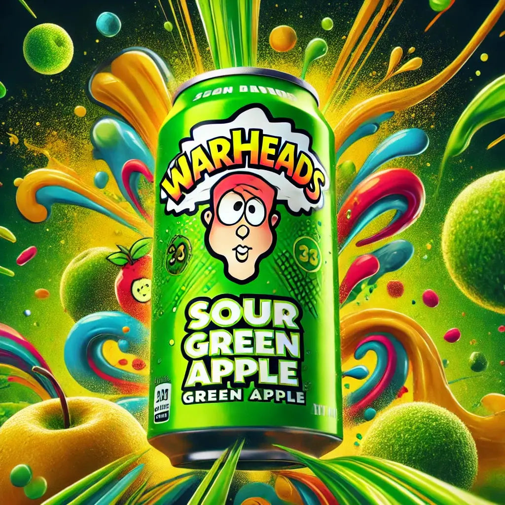 Warheads Sour Green Apple Soda Warheads