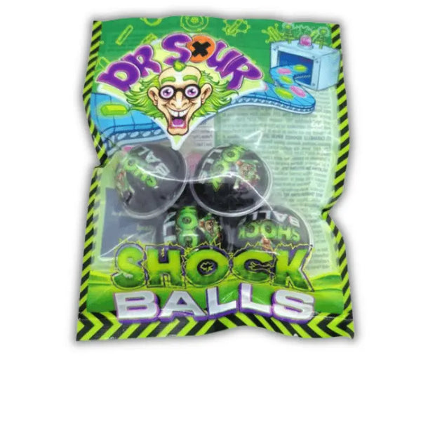 Dr Sour Bag Shock Balls – Bonbons ronds ultra acides au cœur fondant, pour un choc gustatif garanti.