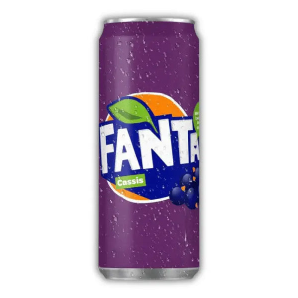 Fanta Cassis – Boisson pétillante au cassis, fruitée, sucrée, acidulée et ultra rafraîchissante.