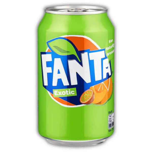 Fanta Exotic – Boisson pétillante aux saveurs tropicales, fruitée, colorée, rafraîchissante et exotique.