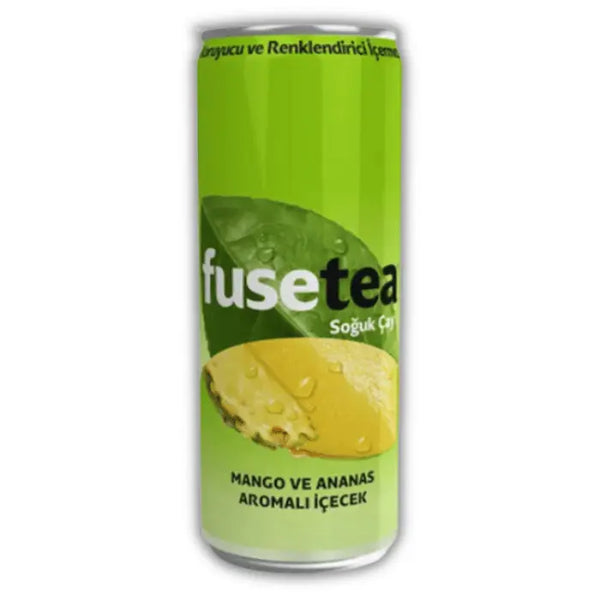 Fuze Tea Pineapple Mango – thé glacé américain saveur ananas mangue, fruité, tropical et rafraîchissant en canette.