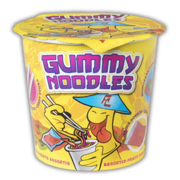 Gummy Noodles – bonbons américains en forme de nouilles fruitées – snack sucré original et ludique en stock sur Bonbiz