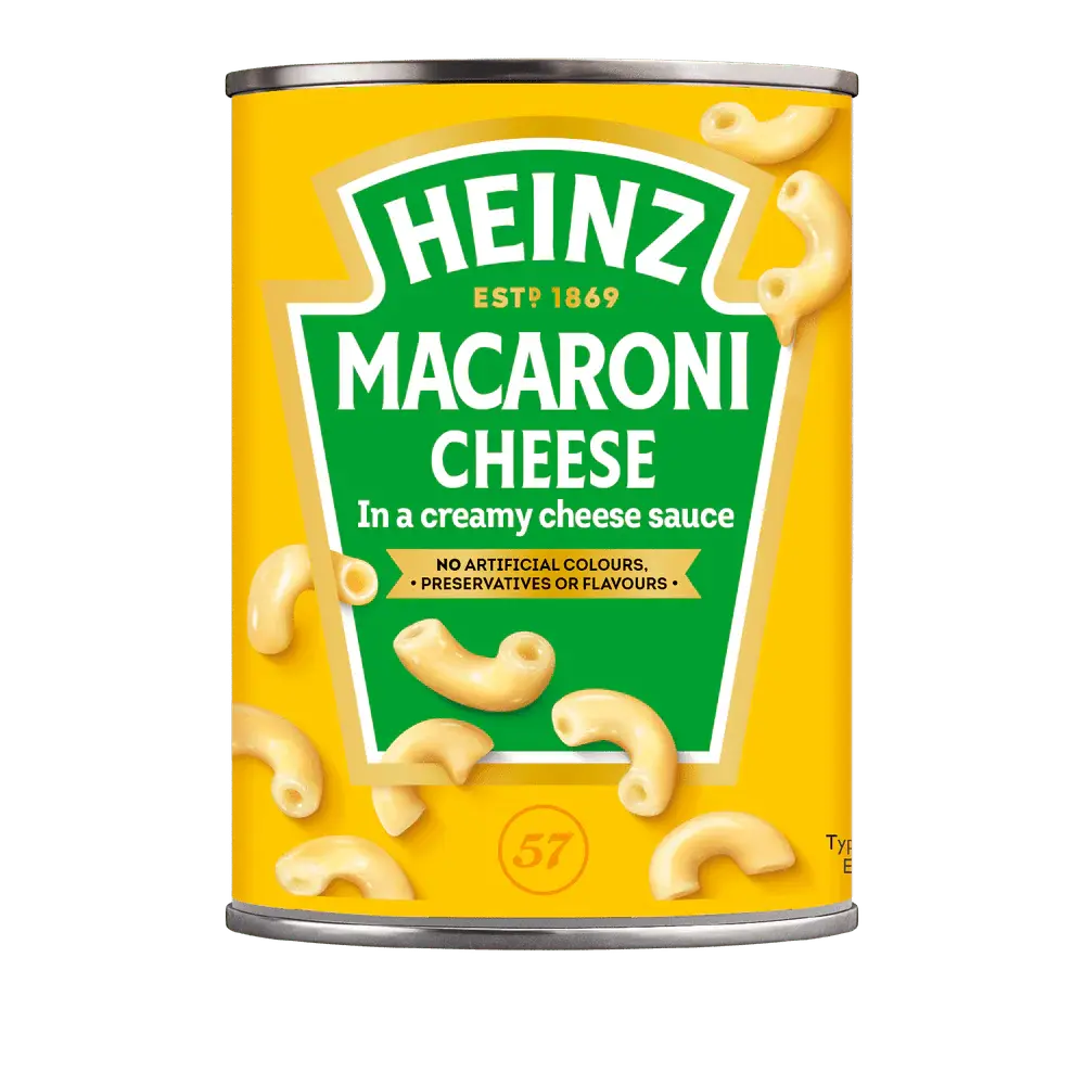 Heinz Macaroni Cheese 400g – snack salé américain crémeux au fromage chez Bonbiz, épicerie américaine