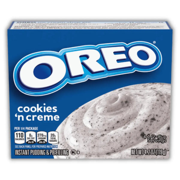 Jell-O Oreo Cookies & Cream – pudding américain goût biscuit Oreo – dessert crémeux à préparer – snack sucré USA dispo chez Bonbiz