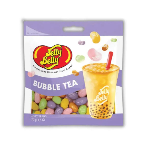 Sachet de Jelly Belly Beans Bubble Tea, bonbons en forme de haricots au goût inspiré du bubble tea, disponibles en épicerie américaine et magasin de bonbon.