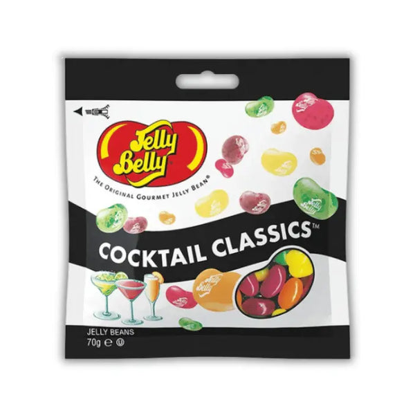 Jelly Belly Beans Cocktail Classics, bonbons en forme de haricots aux saveurs de cocktails sans alcool, disponibles en épicerie américaine et magasin de bonbon.