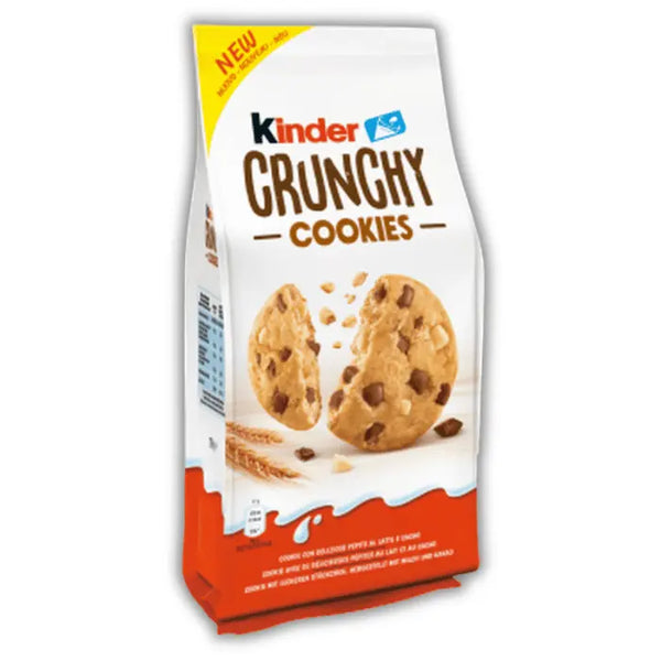 Kinder Crunchy Cookies – biscuits croquants au chocolat Kinder, sucrerie importée à découvrir chez Bonbiz, ton épicerie américaine et boutique Kinder en ligne