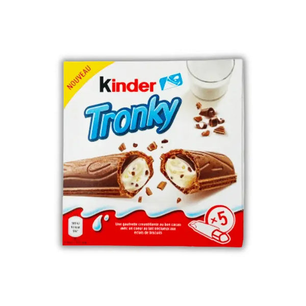 Kinder Tronky Big – biscuit croquant fourré à la noisette, version XL, enrobé de chocolat, vendu sur Bonbiz, ta boutique de snacks sucrés Kinder