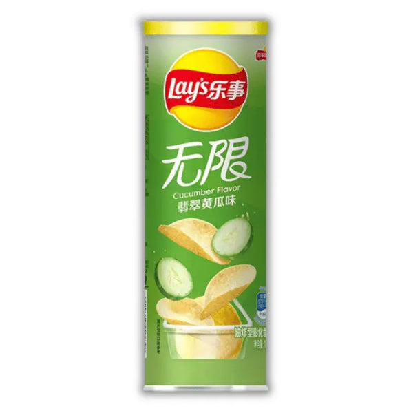 Lay's China Cucumber Big – chips chinoises grand format goût concombre, fraîches, croquantes et originales.