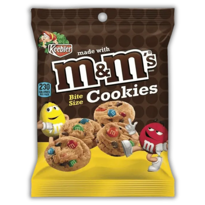 Paquet de M&M's Cookies, biscuits américains au chocolat M&M's, disponibles dans notre épicerie américaine.