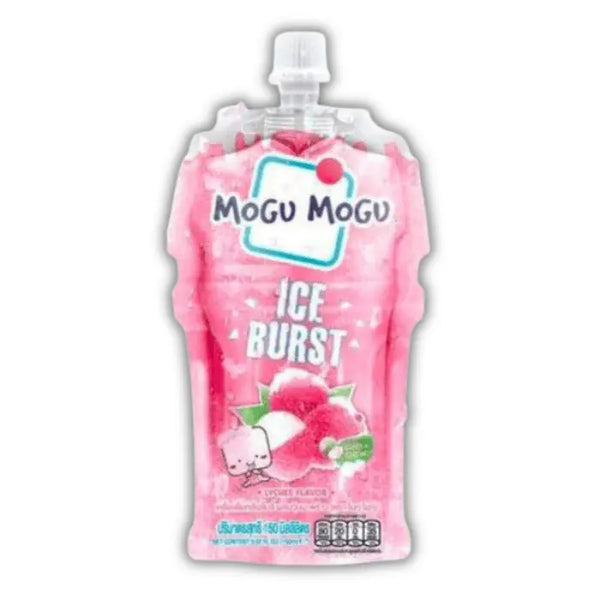 Mogu Mogu Ice Lychee – Boisson givrée au litchi avec nata de coco, fraîche, exotique et croquante.