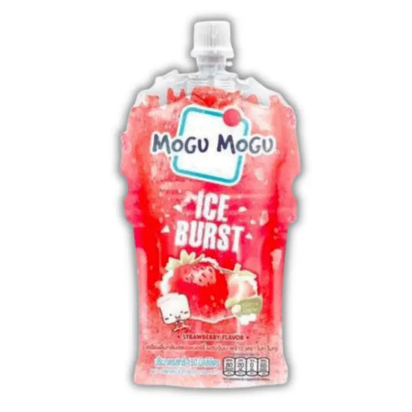 Mogu Mogu Ice Strawberry – Boisson glacée à la fraise avec nata de coco, fraîche et fruitée.