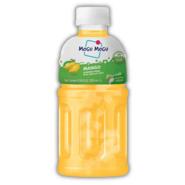 Mogu Mogu Mango – Boisson exotique à la mangue avec nata de coco, sucrée, fruitée et rafraîchissante.