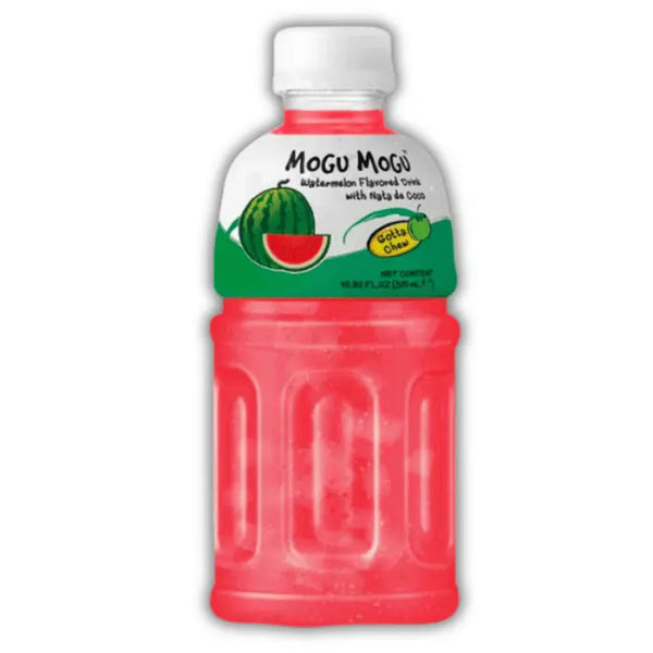 Mogu Mogu Watermelon, boisson asiatique à la pastèque et nata de coco, fraîche et délicieusement fruitée