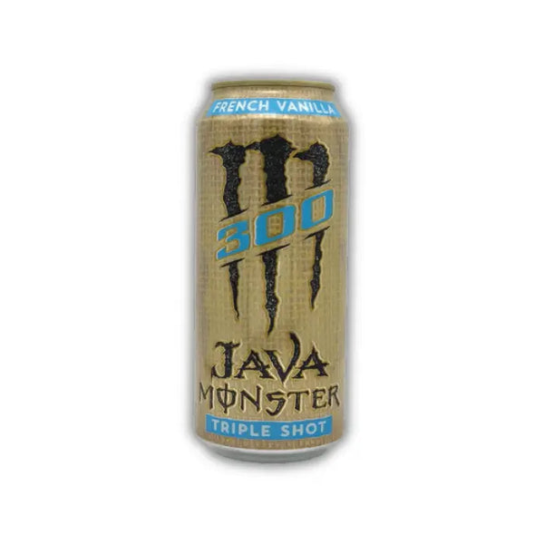 Monster Java 300 French Vanilla – Boisson énergisante café vanille, puissante, crémeuse et ultra caféinée.