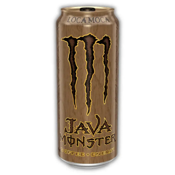 Monster Java Loca Moca – Boisson énergisante au café moka, chocolatée, onctueuse et caféinée, made in USA.