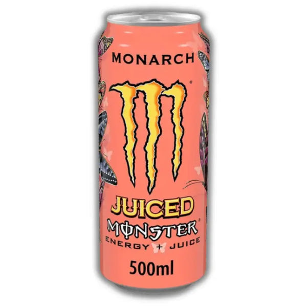 Monster Juice Monarch Papillon – Boisson énergisante fruitée aux agrumes, douce, fraîche et made in USA.