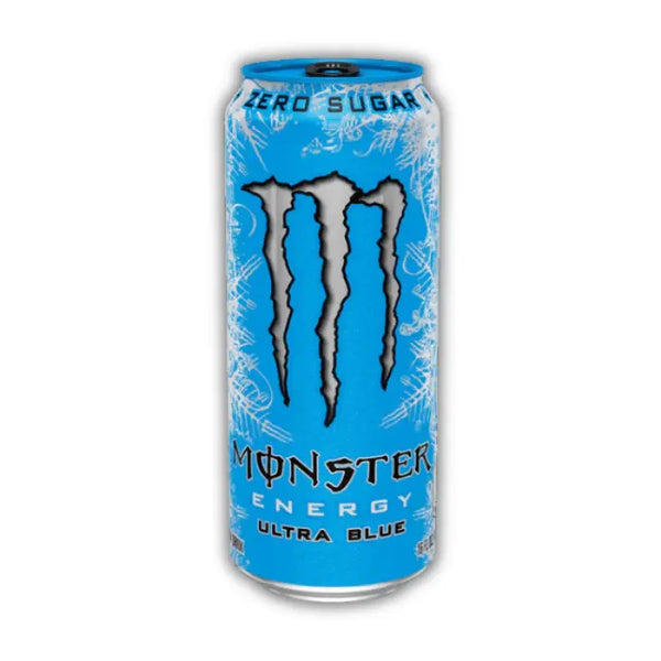 Monster Ultra Blue – Boisson énergisante sans sucre, goût fruits des bois, légère, glacée et rafraîchissante.