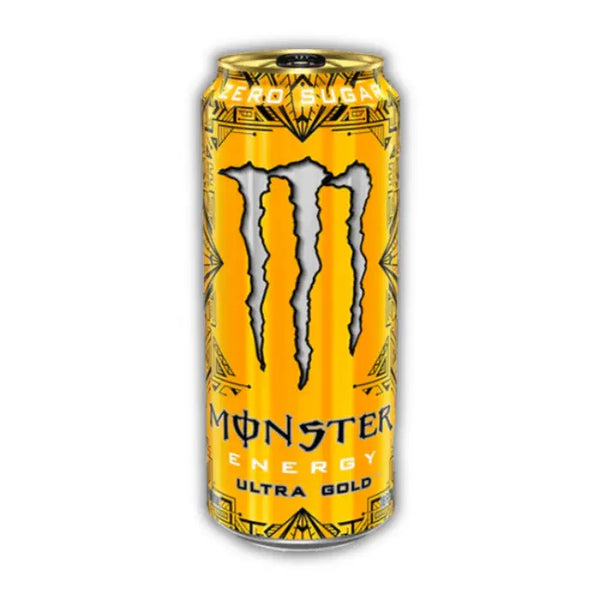Monster Ultra Gold – Boisson énergisante ananas sans sucre, fruitée, tropicale et ultra rafraîchissante.
