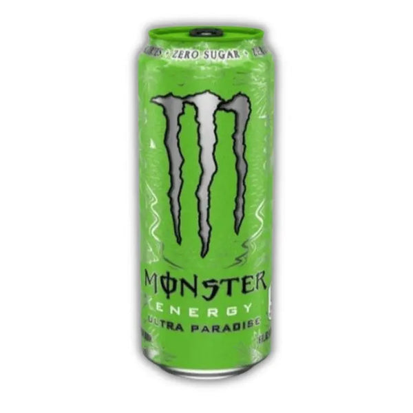 Monster Ultra Paradise – Boisson énergisante sans sucre, goût kiwi-citron vert, fraîche et tropicale, made in USA.
