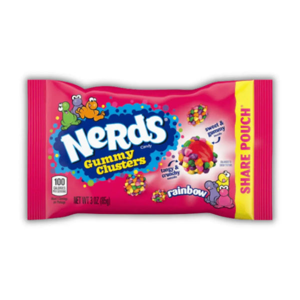 Wonka Nerds Gummy Clusters – bonbons Nerds américains gélifiés au cœur moelleux – friandise colorée et croquante made in USA