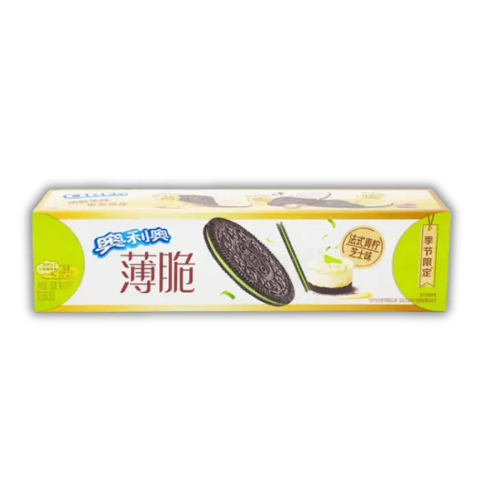 Biscuit Oreo chinois goût citron-fromage, fine tranche sucrée venue d’Asie à découvrir dans l’american market Bonbiz.