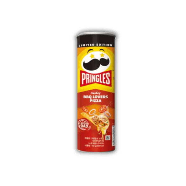 Pringles BBQ Lovers Pizza – Chips pringles goût pizza fumée, parfaites pour les fans de barbecue.