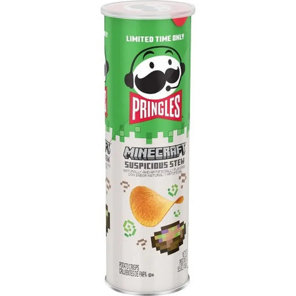 Pringles Minecraft Suspicious Stew – Chips pringles édition Minecraft, saveur mystère et fun garanti.