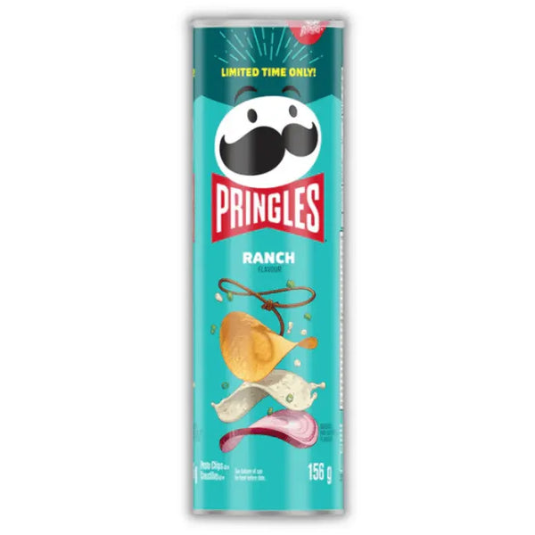 Pringles Ranch – Chips pringles goût ranch crémeux et herbes, parfaites pour les amateurs de saveurs douces.
