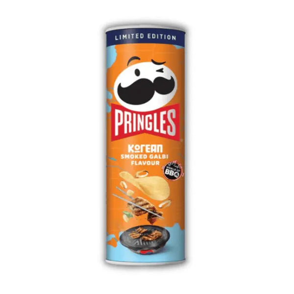 Pringles Korean Grilled Ribs – Chips pringles goût côtes coréennes grillées au charbon, saveur intense.