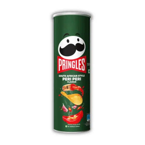 Pringles Peri Peri – Chips pringles sud-africaines au piment peri peri, goût épicé et exotique.