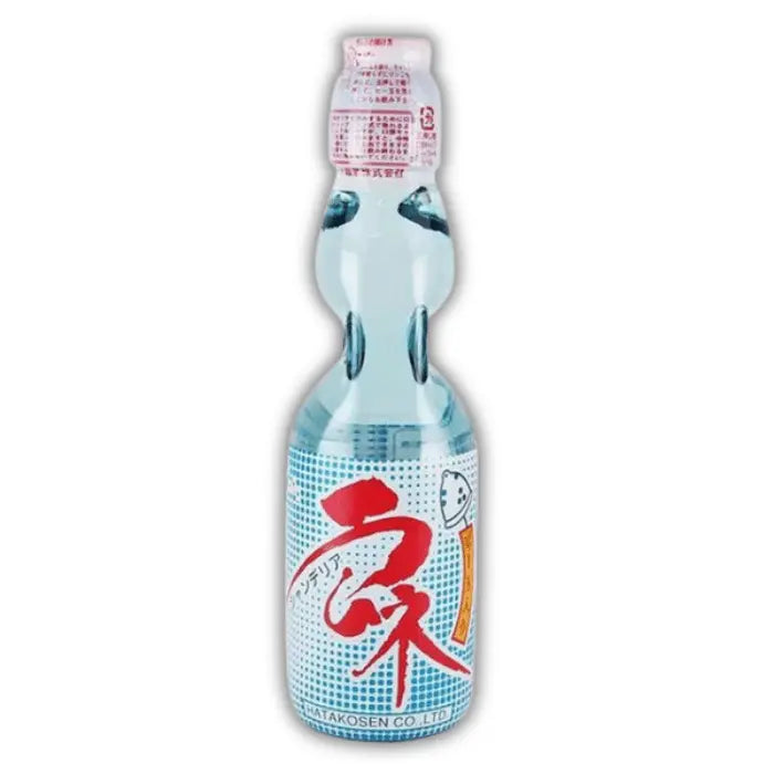 Ramune Hatakosen Natural – soda japonais traditionnel au goût nature, boisson asiatique originale dispo chez Bonbiz.