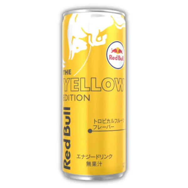 Red Bull Japan Yellow Edition – Boisson énergisante japonaise saveur tropicale, vive et rafraîchissante.