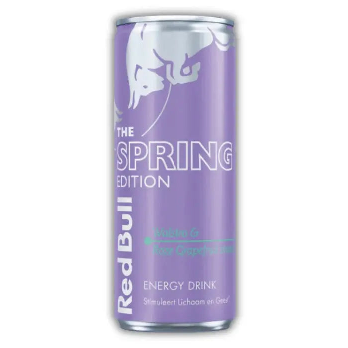 Red Bull Spring Woodruff & Pink Grapefruit – Boisson énergisante florale et fruitée, fraîche et unique.