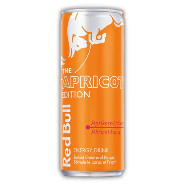 Red Bull Summer Apricot & Strawberry – Boisson énergisante aux fruits d’été, abricot et fraise.