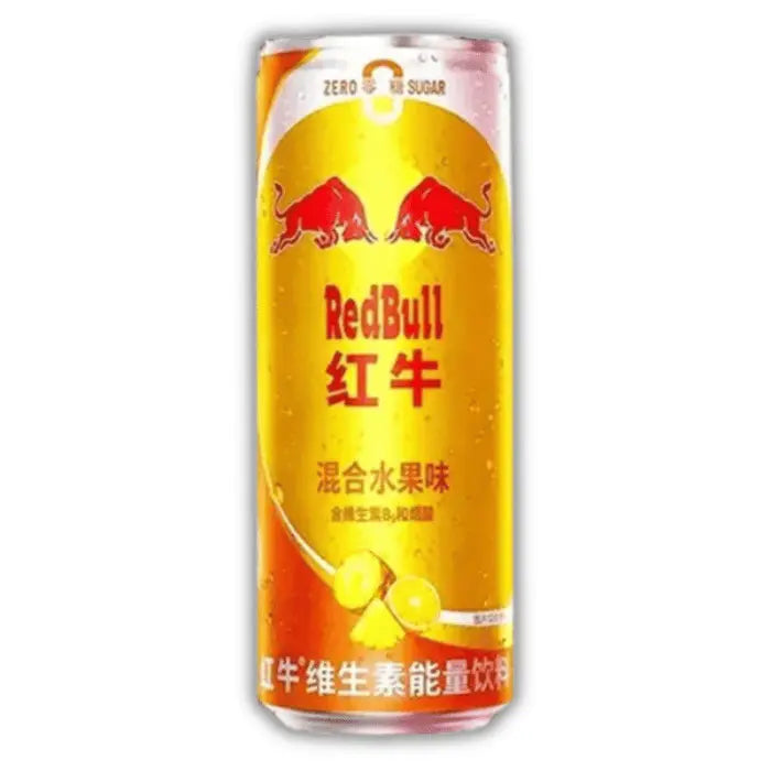 Red Bull Zero Thailand Mixed Fruit – Boisson énergisante sans sucre, saveur fruits exotiques de Thaïlande.